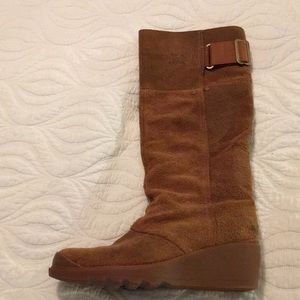 Sorel knee high wedge boots